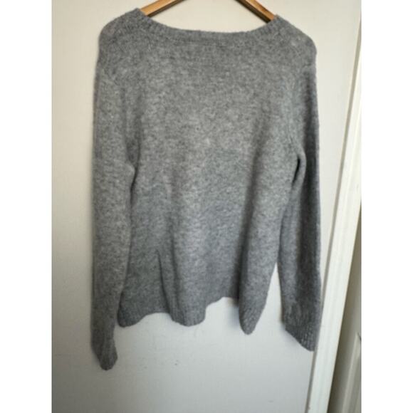 Cupcake and Cashmere Women French Bulldog Gray Knit Christmas Sweater Size L - Picture 2 of 8